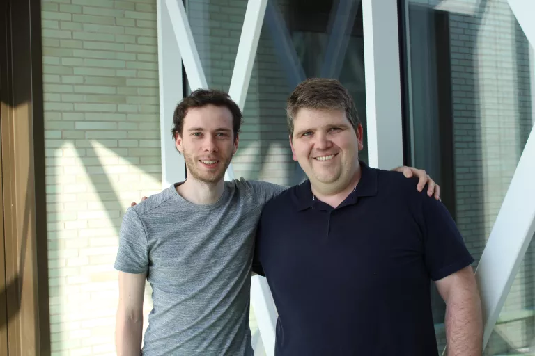 IT duo Raf De Coster and Pieter Joris at the VIB-KU Leuven Center for Brain &amp; Disease Research