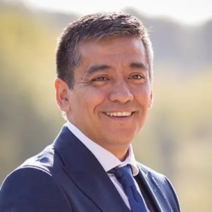 Rodrigo Gallardo smiling